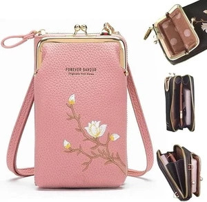 Cartera bandolera con soporte para teléfono celular móvil para mujer - Imagen 1 de 14