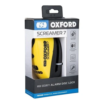 Bloqueio de disco de alarme Oxford Screamer7 amarelo - Imagem 1 de 4