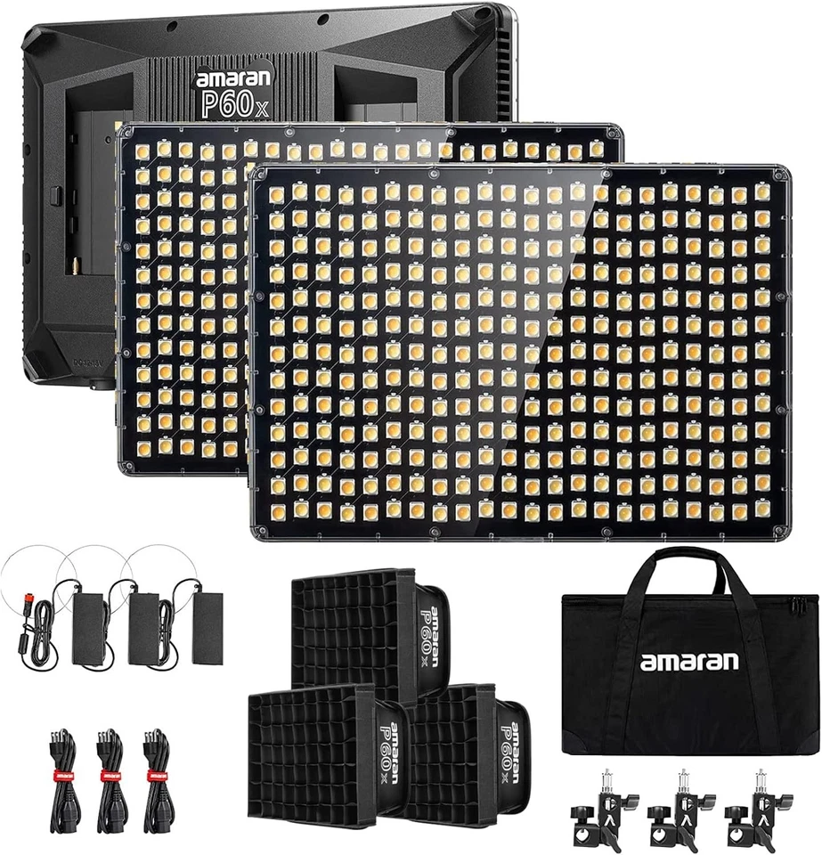 Panel de luz LED bicolor amaran P60x (Kit de 3 luces) Foto 1 de 1