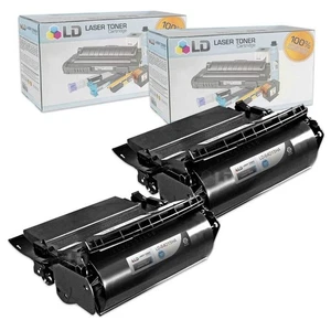 Paquete de 2 cartuchos de tóner láser negro LD 64015HA para Lexmark T640 T642 T644 T640dtn - Imagen 1 de 9