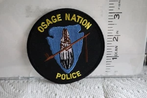 Parche de policía india tribal OSAGE NATION POLICE OKLAHOMA NEGRO - Imagen 1 de 1