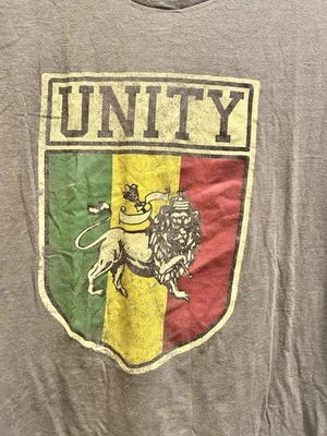 Футболка Unity с эмблемой льва и флага оригинальная винтажная Zion Rootswear 2XL - Изображение 1 из 2
