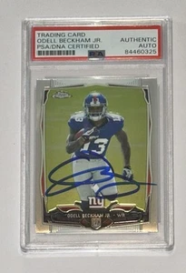 Carta Odell Beckham Jr. autografo firmata 2014 Topps Chrome Rookie - PSA/DNA 1 - Foto 1 di 2