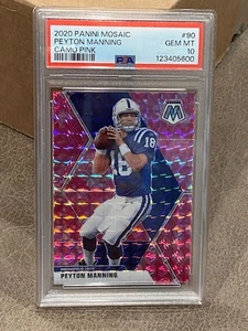 2020 Panini Mosaic Camo Pink Peyton Manning Insert #90 Card PSA 10 LOW POP - Picture 1 of 1