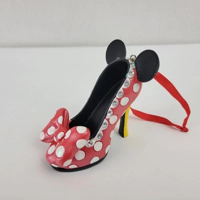 Disney Parks Minnie Mouse Runway Shoe High Heel Ornament Christmas, REPAIRED  - Image 1 of 4