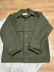 FILSON Mackinaw Cruiser Jacket Wool Green Men’s size XL Made in USA Pre-Owned - Picture 1 of 10