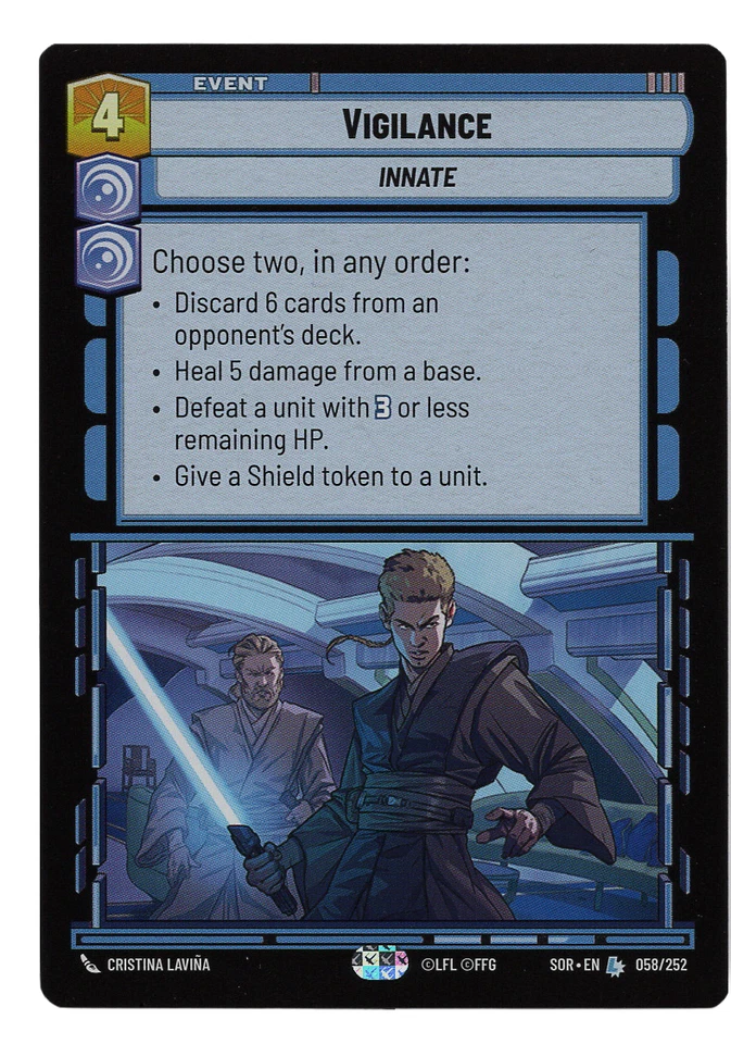 Star Wars Unlimited Spark of Rebellion Legendary VIGILANCE 058 - Image 1 of 1