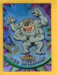 1999 topps pokemon tv Animation edition Foil #68 MACHAMP - Picture 1 of 1