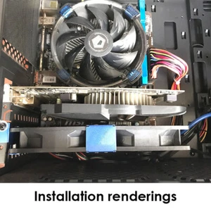 PCI Slot Dual Fan Mount Rack Bracket 90mm 120mm for Desktop Graphics Card UK - Photo 1/6