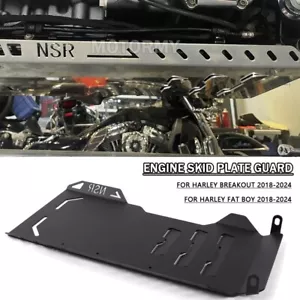 For Harley BREAKOUT 2018-2024 Fairings Lower Engine Black Body Skid Plate Covers - Picture 1 of 10