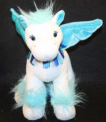 Ganz Webkinz Sapphire PEGASUS PLUSH Stuffed Animal Lovey Blue White - Image 1 of 4