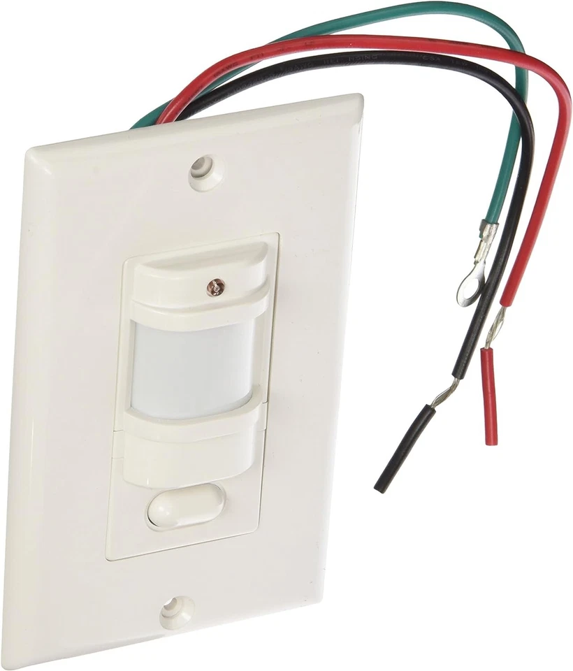 NEW HUBBELL IWS-ZP-3P-W PIR WALL SWITCH MOTION SENSOR DECORATOR W/ PB 120/277V - Image 1 of 1