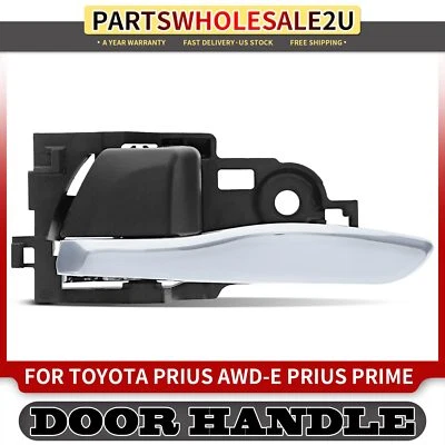 Manija de puerta interior cromada y negra del conductor delantero o trasero para Toyota Prius AWD-e Foto 1 de 4