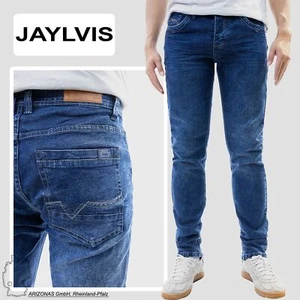 Jaylvis Men Jeans Semi-Slim 5-Pocket Stretch mid Waist Pants - Imagen 1 de 5