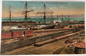 Ships Long Wharf Oakland CA Postcard Shipping Depot - Picture 1 of 2