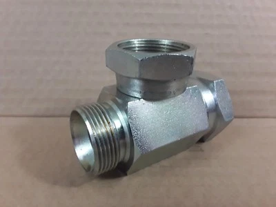 1.25" BSP Hydraulic Fitting Equal Female Swivel Male Tee M/F/F * - Image 1 of 3