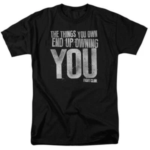 Fight Club Owning You T Shirt Licensed Movie Retro Classic Tee New Black - Picture 1 of 2