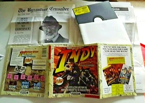 INDY INDIANA JONES AND THE LAST CRUSADE  DISK LUCASFILM CBM 64 VIDEOGIOCO *M - Picture 1 of 6