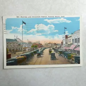 Vintage Postcard Business & Amusement District Redondo Beach California CA A2273 - Picture 1 of 2