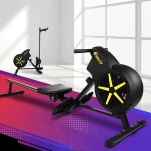 Everfit Rowing Machine Rower Resistance Fitness Exercise Home Gym Cardio Black - Picture 1 of 8