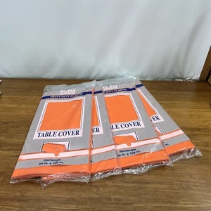 4 - Vintage Halloween Table Cloth Cover in Package - Orange - 54 x 108" Inch - Picture 1 of 8