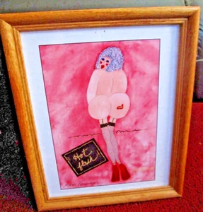 Lynn Kessinger Oak Framed Print Signed " Hot Flash" 9 x 11 - Picture 1 of 8