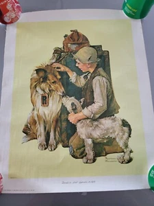norman rockwell prints on canvas "Friends In Need" - Picture 1 of 3