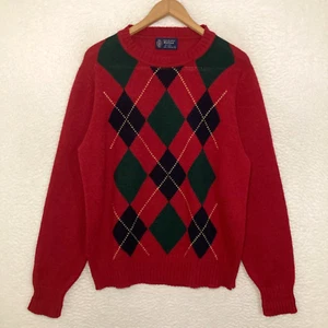 Avon Scottish Shetland Wool Knit Sweater Mens Size L Argyle Preppy Ski Office - Picture 1 of 7