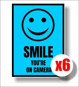 Funny Warning CCTV Security Surveillance Camera Sticker Sign Decal 50mm x 70mm - Bild 1 von 3