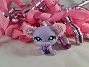 Littlest Pet Shop Furry Fluffy Purple and Pink Eared Bear #2511 Teal Eyes - Picture 1 of 3