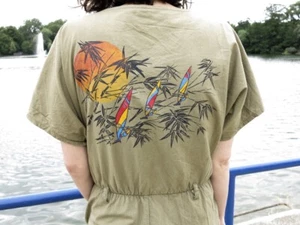 Damenoverall Surfing Baumwolle Größe 40 Kaki 90er True VINTAGE 90s jumpsuit - Bild 1 von 11