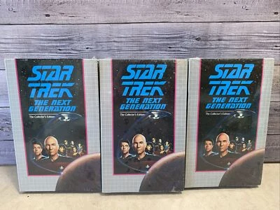 STAR TREK The Next Generation Collectors Edition-3 VHS Bundle Factory Sealed  - Image 1 of 4