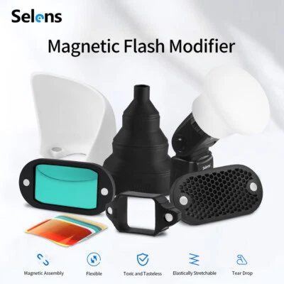 Selens Magnetic Flash Modifier Diffuser Sphere Bounce for Godox YongnuoUniversal - image 1 of 4