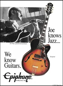 Guitarra Joe Pass Signature Epiphone Emperor 1991 anuncio 8 x 11 impresión de anuncio - Imagen 1 de 3
