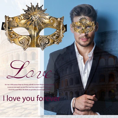 Máscara de Mascarada para Hombres Máscara Griega Romana Veneciana para Mardi Gras Fiesta de Halloween Foto 1 de 4
