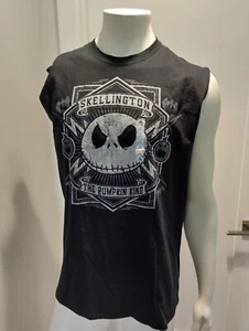 Camicia Jack Skellington Nightmare Before Christmas Muscle nuova senza etichetta - Foto 1 di 3