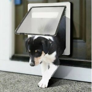 Puppy Dog Door Pet Large Glasses Door Self-in and Out Freely Lockable Funny Gate