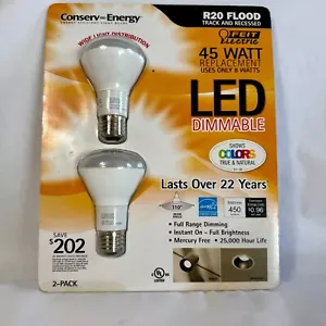 Feit Electric LED Dimmable 45 Watt Replacement Soft White 2700k 2 Pk - New - Picture 1 of 2