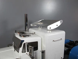 Aluminum 13.1cm Roof Spoiler Wing Add-on Tamiya R/C 1/14 King Grand Hauler Truck - Picture 1 of 7