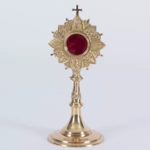 Ornate Brass Church Reliquary for your Saint Relic 7 3/4" ht. (#64) - Picture 1 of 8