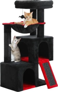Kratzbaum 104cm Katzenbaum mit 2 geräumigen Höhle für Wohnungskatzen Katzenhaus - Bild 1 von 6