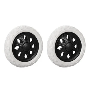 2pcs Shopping Cart Wheel Replacement 6.5 Inch Dia Rubber Foaming Black - Picture 1 of 5