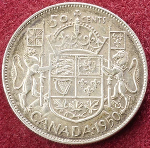 50 centavos Canadá 1950 (C0601) - Imagen 1 de 2