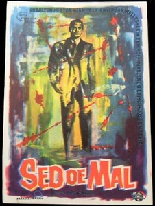 1958 Touch Of Evil ORIGINAL Spanish herald 61' Jano Artwork Orson Wells - Picture 1 of 1