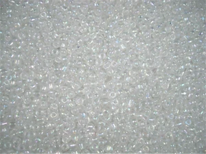 Seed Beads 4mm Clear AB 100g Glass Spacer DIY Jewellery Jewelry - Foto 1 di 1