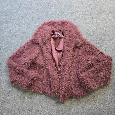 Chaqueta Torrid Para Mujer Talla 3X Rosa Peluche Imitación Piel Difusa Recortada Abierta Cóctel Año Nuevo Foto 1 de 4
