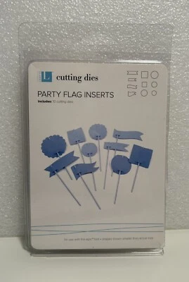 NEW Quickutz WE R PARTY FLAG INSERTS DIES L-CC-012 for Big Shot Sizzix & More - Image 1 of 2