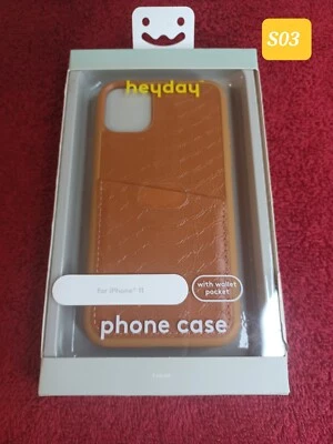 For iPhone 11 Pro  Brown Faux Crocodile Phone Case With Wallet Pocket - Image 1 of 2