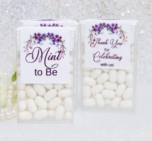 Wedding Mint to Be Purple Wedding Tic Tac Labels - Picture 1 of 1