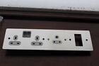 Schneider Plate 2x13A switched + 1x5A sockets plus 1 EuroModule Stainless Steel